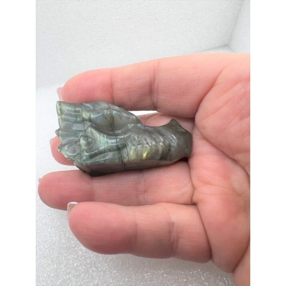 Labradorite Dragon Head Carving